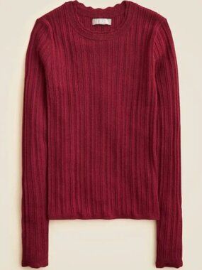 Jcrew red merino sweater
